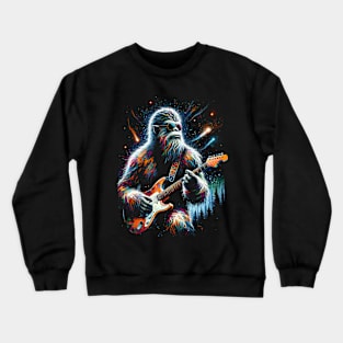 Guitar Sasquatch Bigfoot Rock Music Band Novelty Funny Sasquatch Crewneck Sweatshirt